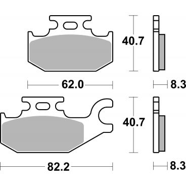 Plaquettes de frein moto SBS Off Road Racing Sinter 835RSI