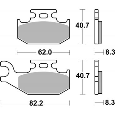 Plaquettes de frein moto SBS Off Road Racing Sinter 836RSI