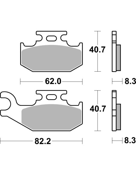 Plaquettes de frein moto SBS Off Road Racing Sinter 836RSI