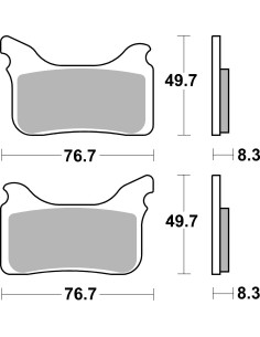 Plaquettes de frein moto SBS Off Road Racing Sinter 842RSI
