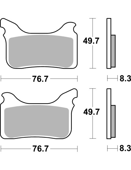 Plaquettes de frein moto SBS Off Road Racing Sinter 842RSI