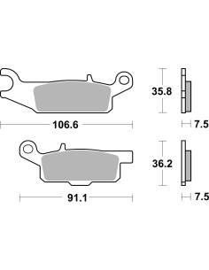 Plaquettes de frein moto SBS Off Road Racing Sinter 849RSI