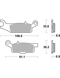 Plaquettes de frein moto SBS Off Road Racing Sinter 851RSI