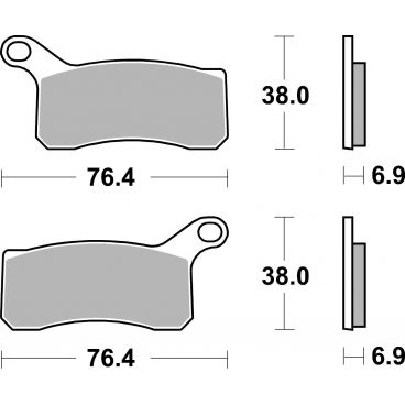 Plaquettes de frein moto SBS Off Road Racing Sinter 866RSI