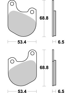 Plaquettes de frein moto SBS Harley Ceramic 537H