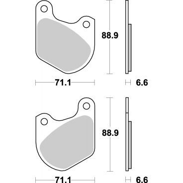 Plaquettes de frein moto SBS Harley Ceramic 543H