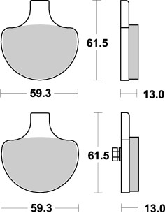 Plaquettes de frein moto SBS Harley Ceramic 579H
