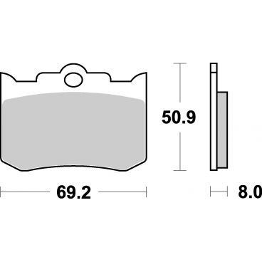 Plaquettes de frein moto SBS Harley Ceramic 678H