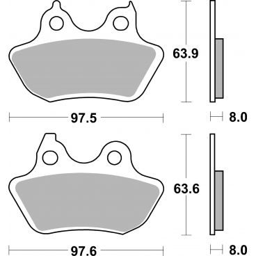 Plaquettes de frein moto SBS Harley Ceramic 846H