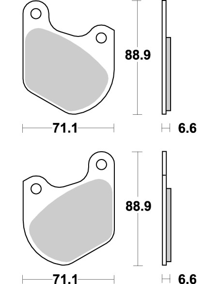 Plaquettes de frein moto SBS Harley Carbon Tech 543H.CT