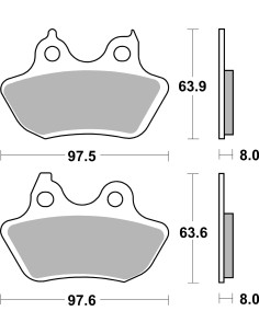 Plaquettes de frein moto SBS Harley Carbon Tech 846H.CT