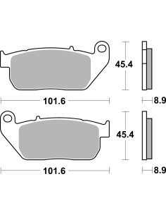 Plaquettes de frein moto SBS Harley Sinter 807H.HS