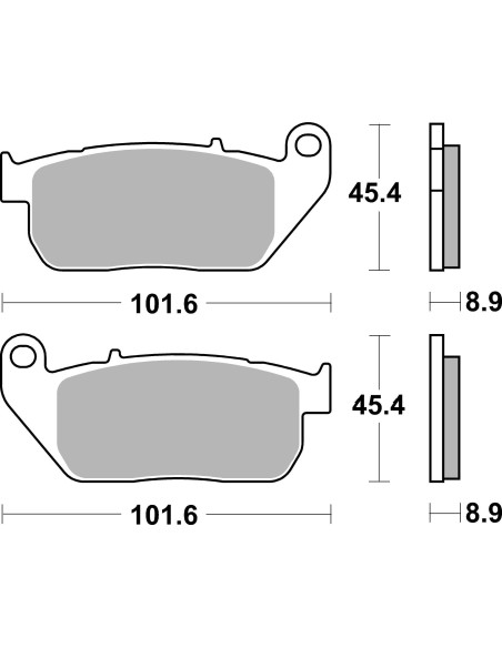 Plaquettes de frein moto SBS Harley Sinter 807H.HS