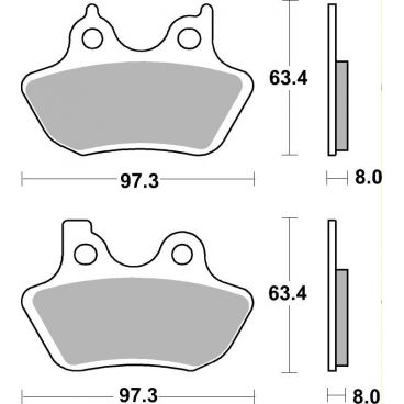 Plaquettes de frein moto SBS Harley Sinter 826H.HS