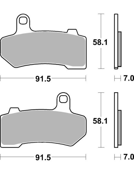 Plaquettes de frein moto SBS Harley Sinter 830H.HS