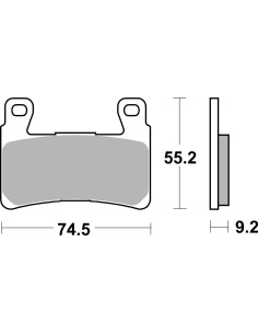 Plaquettes de frein moto SBS Harley Sinter 860H.HS