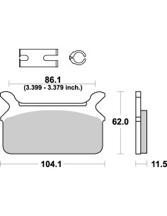 Plaquettes de frein moto SBS Harley Arriére Sinter 668H.LS