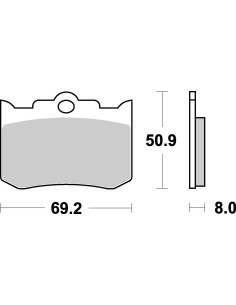 Plaquettes de frein moto SBS Harley Arriére Sinter 678H.LS