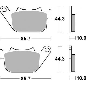 Plaquettes de frein moto SBS Harley Arriére Sinter 808H.LS