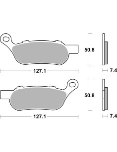 Plaquettes de frein moto SBS Harley Arriére Sinter 854H.LS