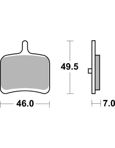 Plaquettes de frein moto SBS Harley Arriére Sinter 857H.LS