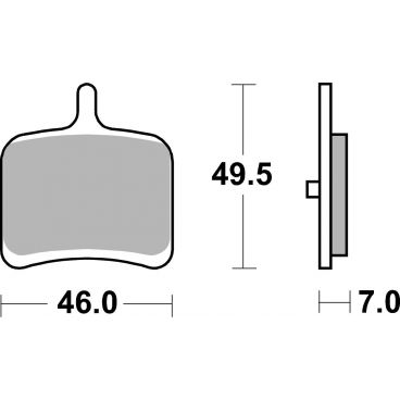 Plaquettes de frein moto SBS Harley Arriére Sinter 857H.LS