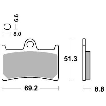 Plaquettes de frein moto SBS Racing Dual Sinter 634DS