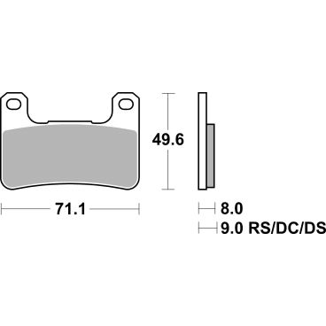 Plaquettes de frein moto SBS Racing Dual Sinter 806DS