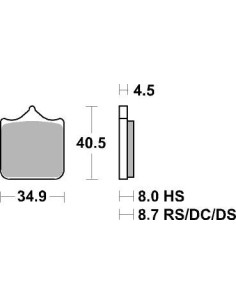 Plaquettes de frein moto SBS Racing Dual Sinter 870DS