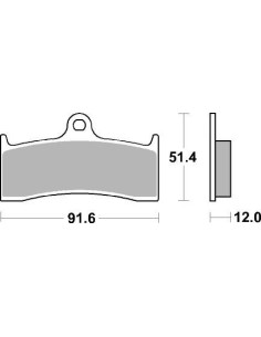 Plaquettes de frein moto SBS Racing Dual Carbon 779DC