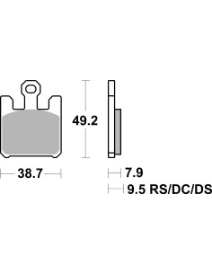 Plaquettes de frein moto SBS Racing Dual Carbon 788DC
