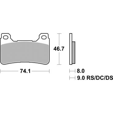 Plaquettes de frein moto SBS Racing Dual Carbon 809DC