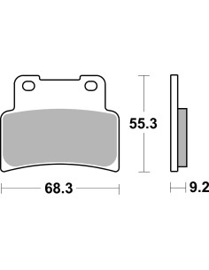 Plaquettes de frein moto SBS Racing Dual Carbon 844DC
