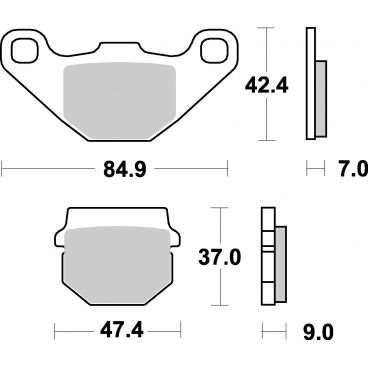 Plaquettes de frein scooter SBS Carbontech 101CT