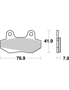 Plaquettes de frein scooter SBS Carbontech 103CT