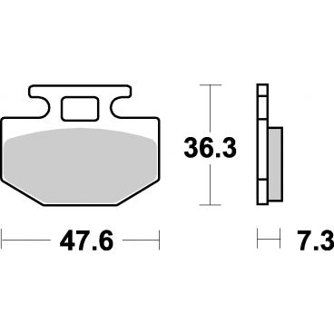 Plaquettes de frein scooter SBS Carbontech 112CT