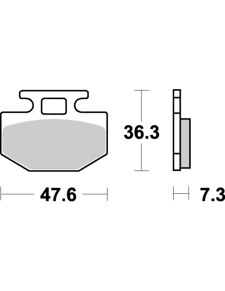 Plaquettes de frein scooter SBS Carbontech 112CT