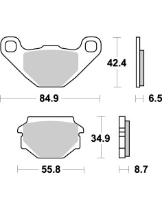 Plaquettes de frein scooter SBS Carbontech 113CT