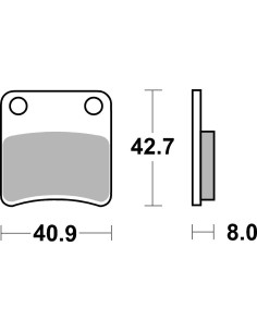 Plaquettes de frein scooter SBS Carbontech 115CT
