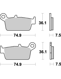 Plaquettes de frein scooter SBS Carbontech 116CT