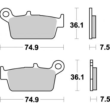 Plaquettes de frein scooter SBS Carbontech 116CT