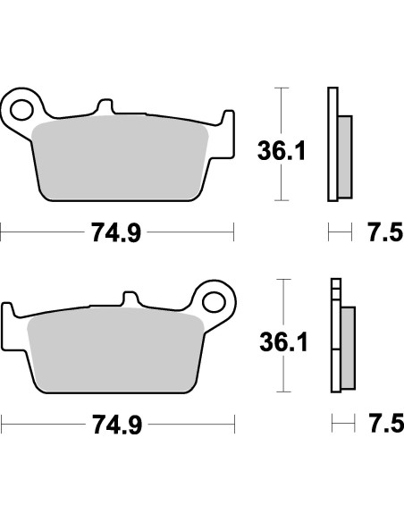 Plaquettes de frein scooter SBS Carbontech 116CT
