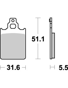 Plaquettes de frein scooter SBS Carbontech 117CT
