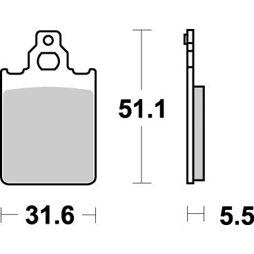 Plaquettes de frein scooter SBS Carbontech 117CT