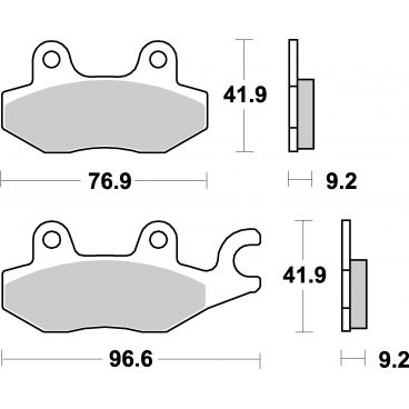 Plaquettes de frein scooter SBS Carbontech 119CT