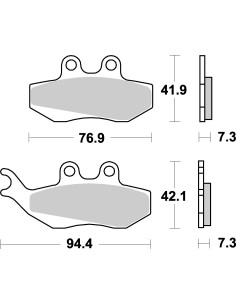 Plaquettes de frein scooter SBS Carbontech 120CT