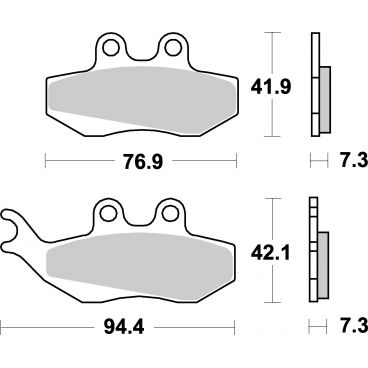 Plaquettes de frein scooter SBS Carbontech 120CT