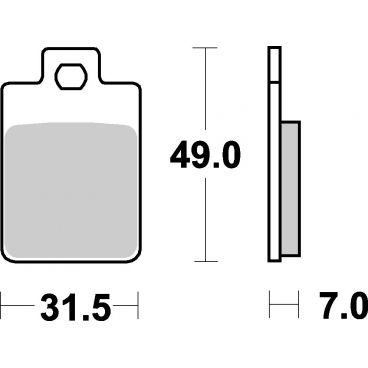 Plaquettes de frein scooter SBS Carbontech 130CT