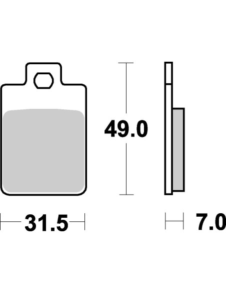 Plaquettes de frein scooter SBS Carbontech 130CT
