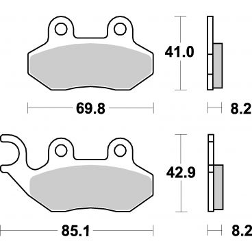 Plaquettes de frein scooter SBS Carbontech 140CT